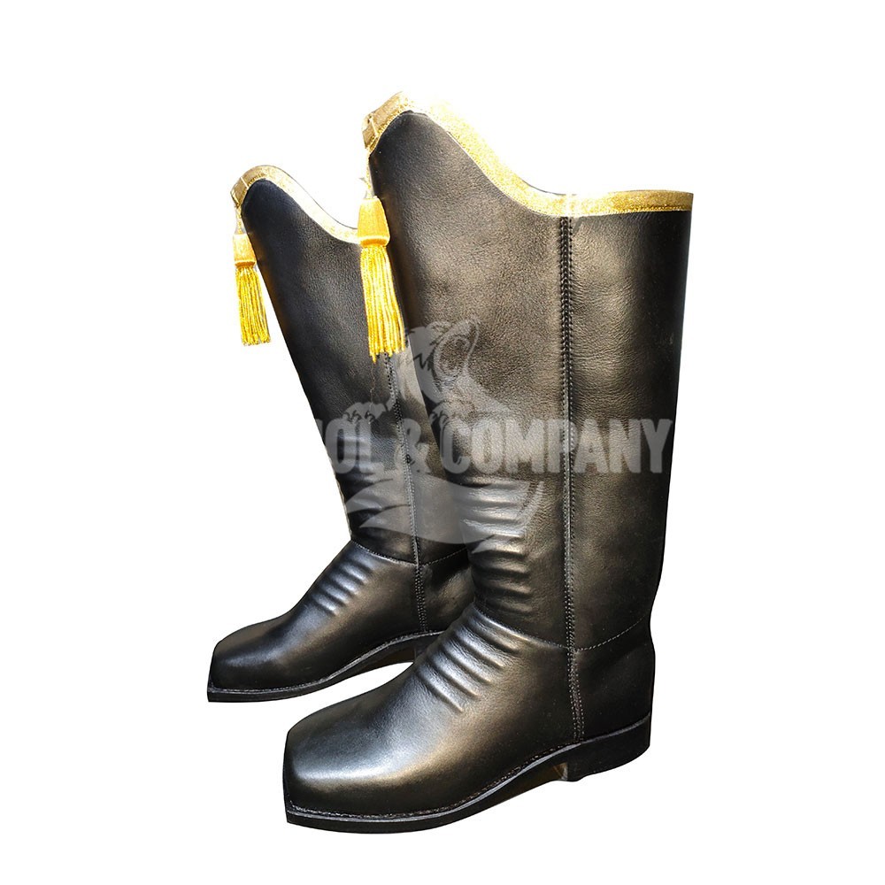Hessian Military Boot With Golden Tassel & Trim Size Us 5 to 15 Hessian Military Boot With Golden Tassel & Trim Size Us 5 to 15
