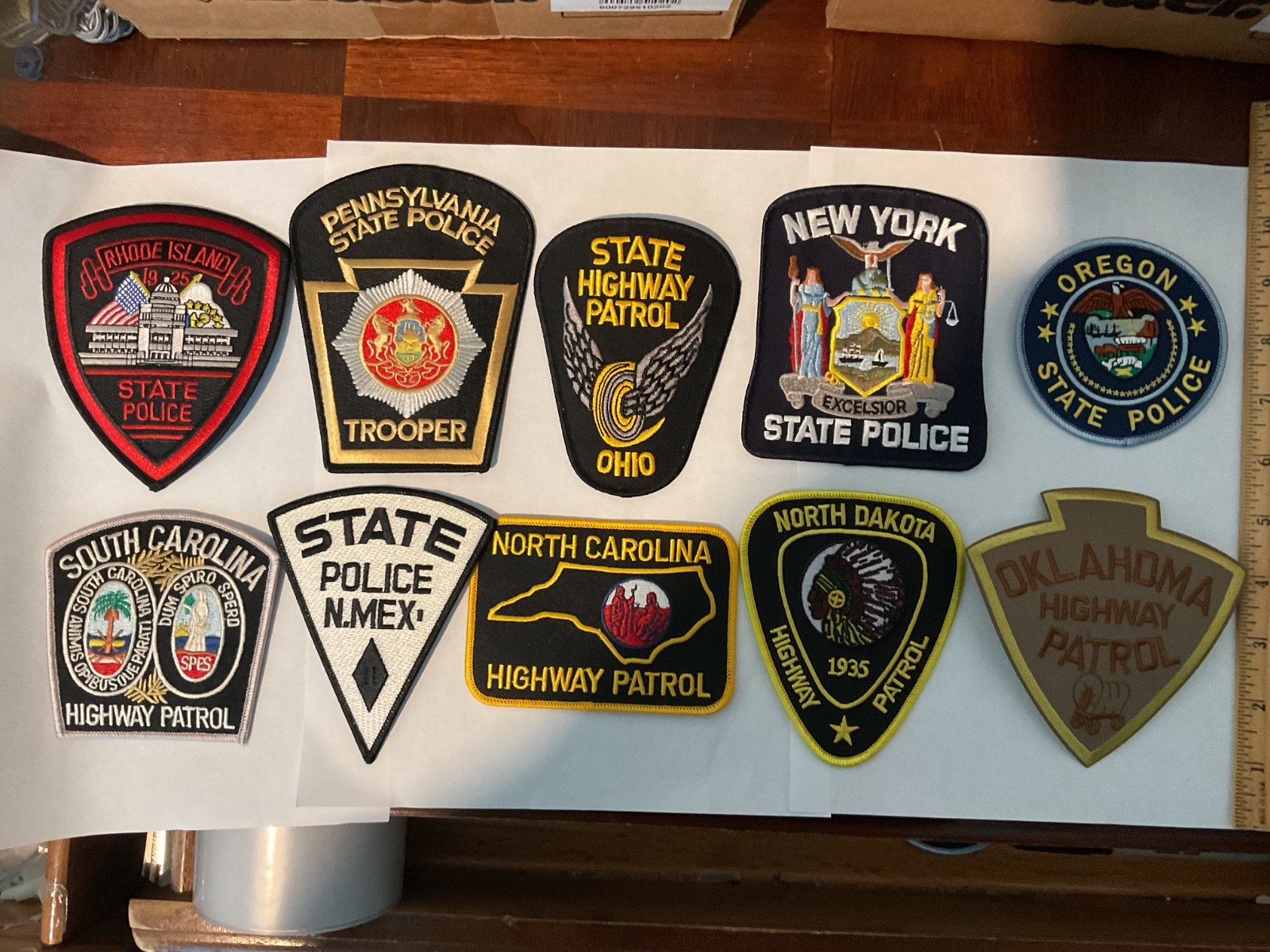 State Law Enforcement patches All different 10 piece set. All new.Full size State Law Enforcement patches All different 10 piece set. All new.Full size