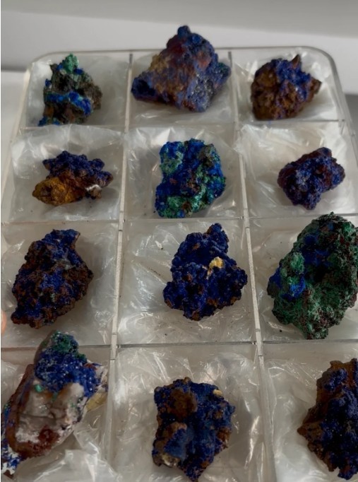 Sparkling Blue Azurite – 12 Piece Lot
