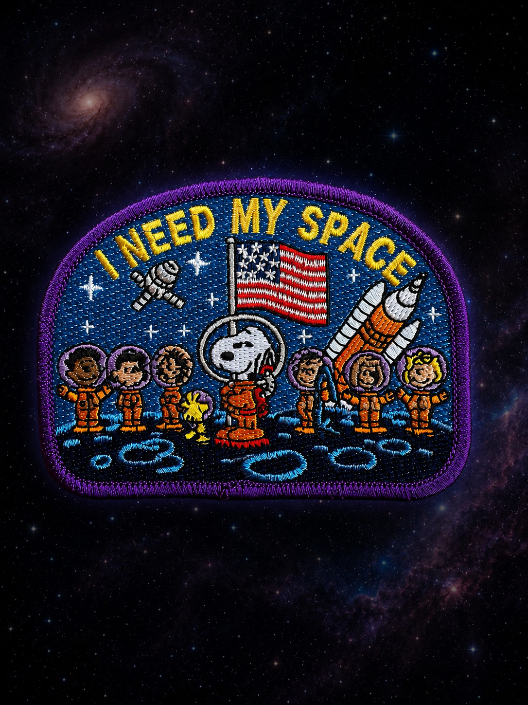 NASA ARTEMIS - I NEED MY SPACE PATCH - ASTRONAUT MOON MISSION CAMPAIGN - 3.5”