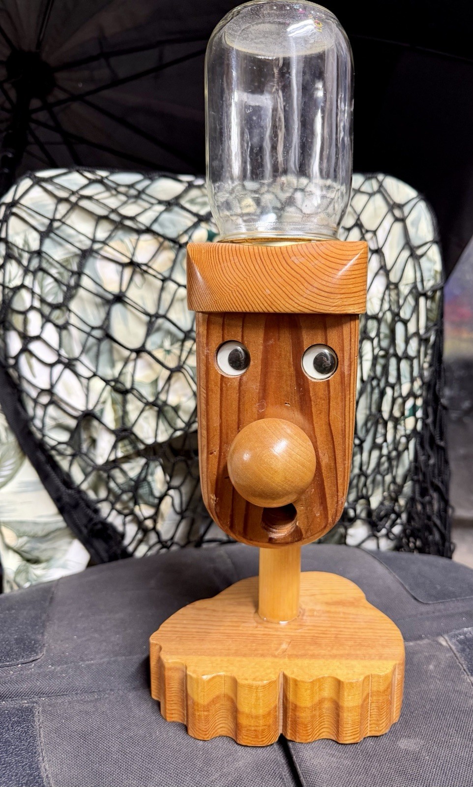 Toy Gumball Machine Vintage Rustic Wood Face Candy Dispenser Handmade Original Toy Gumball Machine Vintage Rustic Wood Face Candy Dispenser Handmade Original