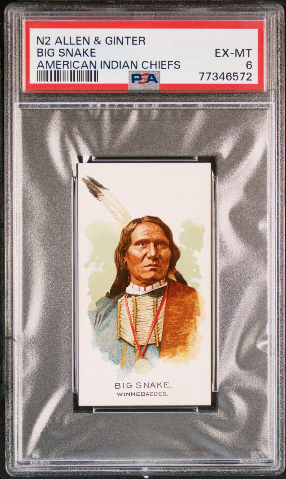 1888 N2 Allen & Ginter American Indian Chiefs (PSA 6 EX/MT) Big Snake