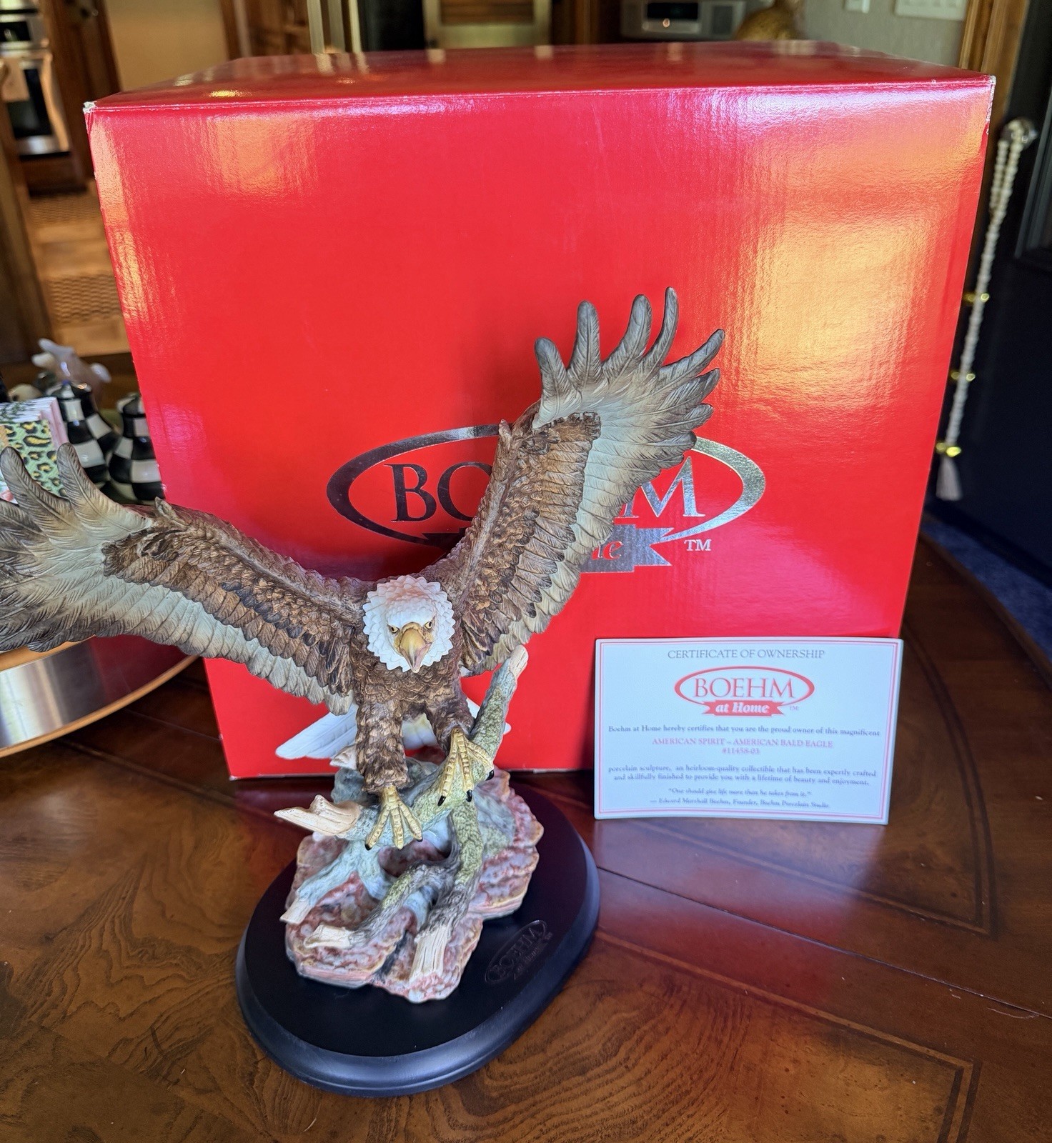 Boehm at Home American Spirit Bald Eagle 11458-03 Perfect and in Original Box Boehm at Home American Spirit Bald Eagle 11458-03 Perfect and in Original Box