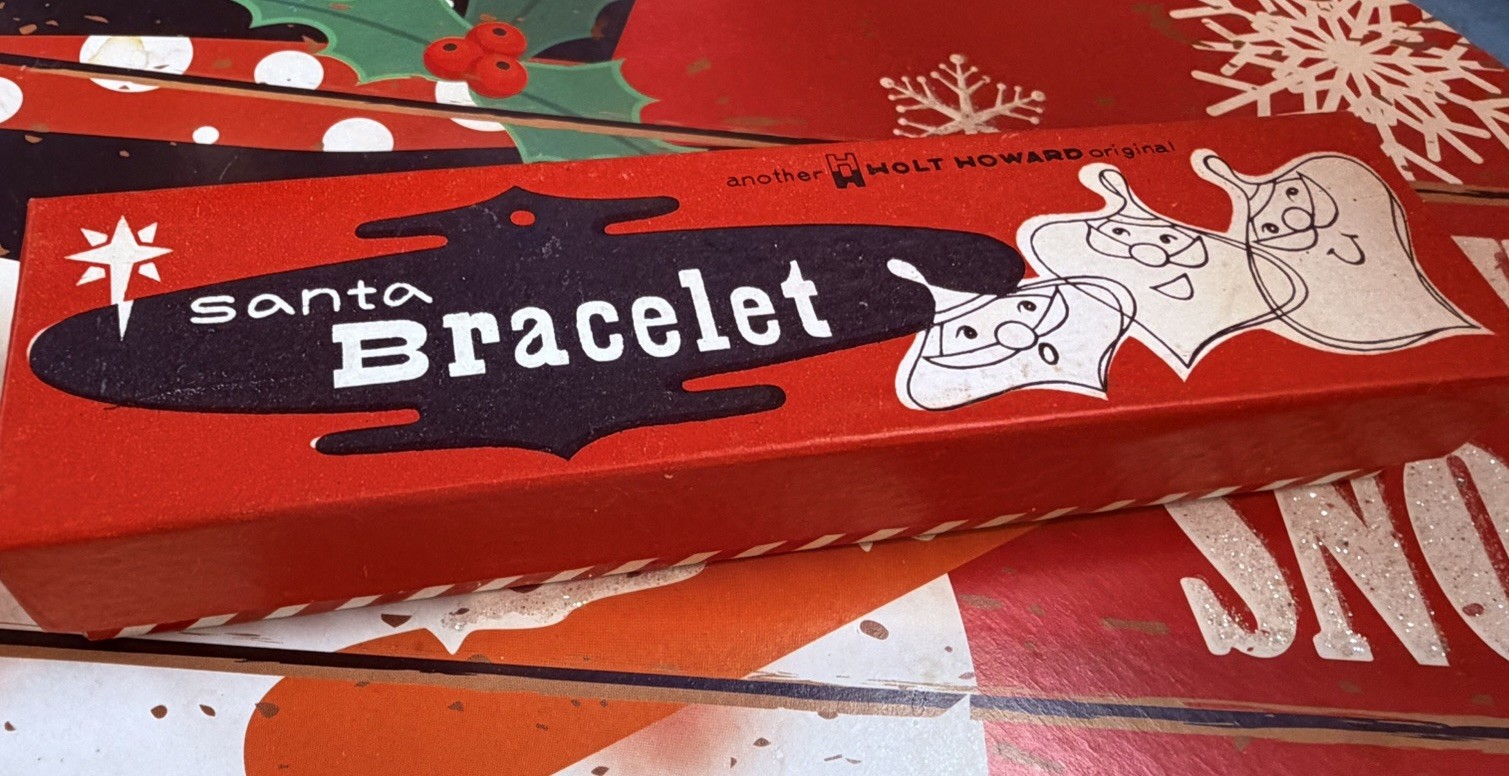 NOS Vintage Holt Howard Santa Bracelet In Original Box With Sticker Beautiful NOS Vintage Holt Howard Santa Bracelet In Original Box With Sticker Beautiful