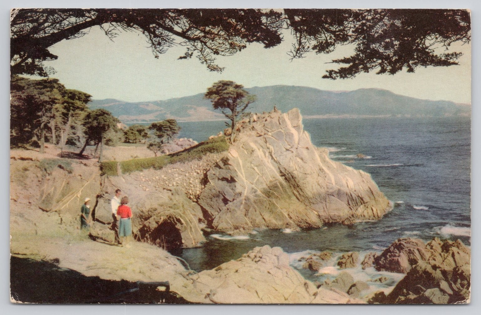Vintage Seventeen Mile Drive Monterey Peninsula CA Union Oil Postcard 1952