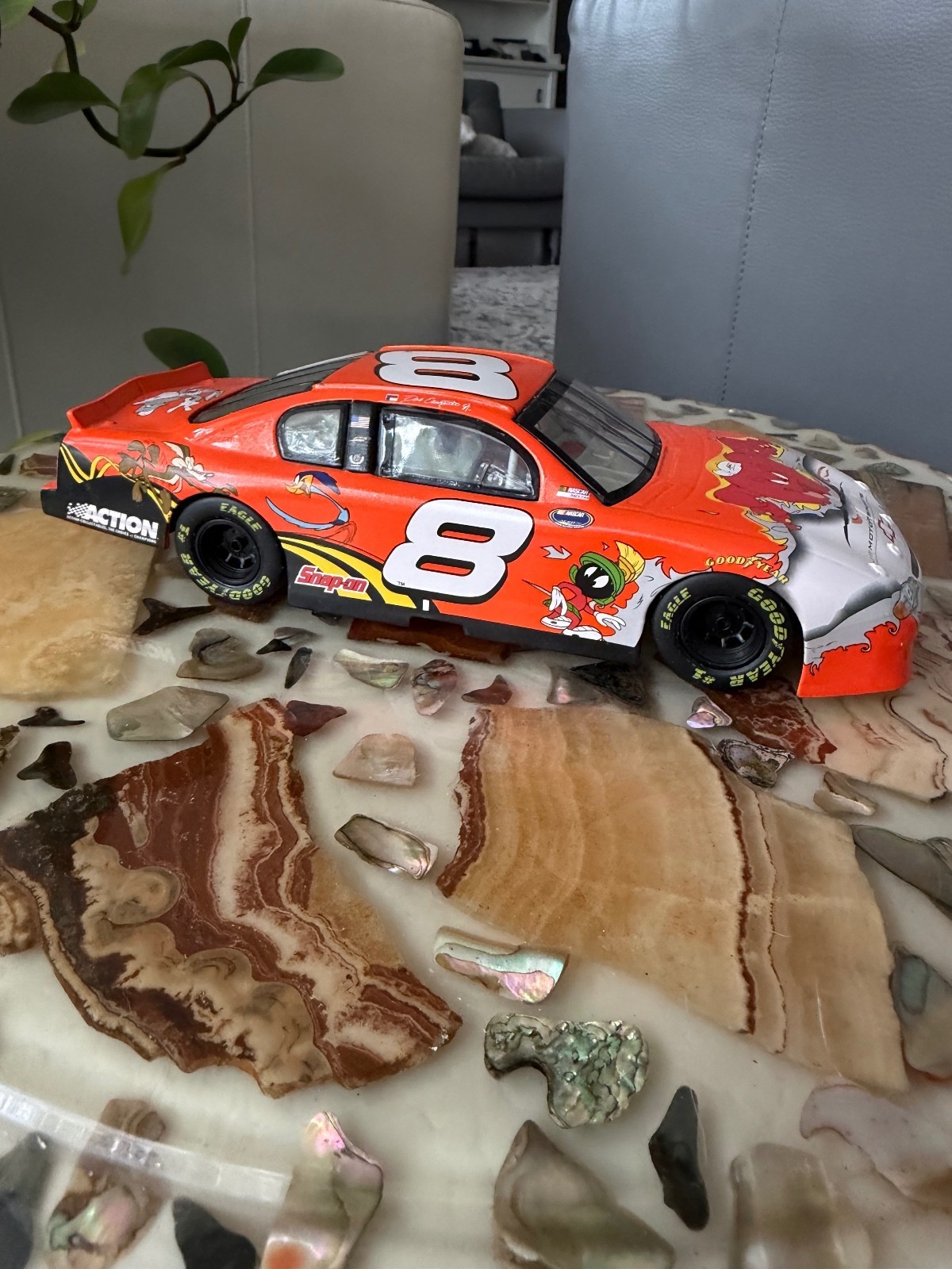 Orange No. 8 NASCAR Stock Car Die-Cast Model