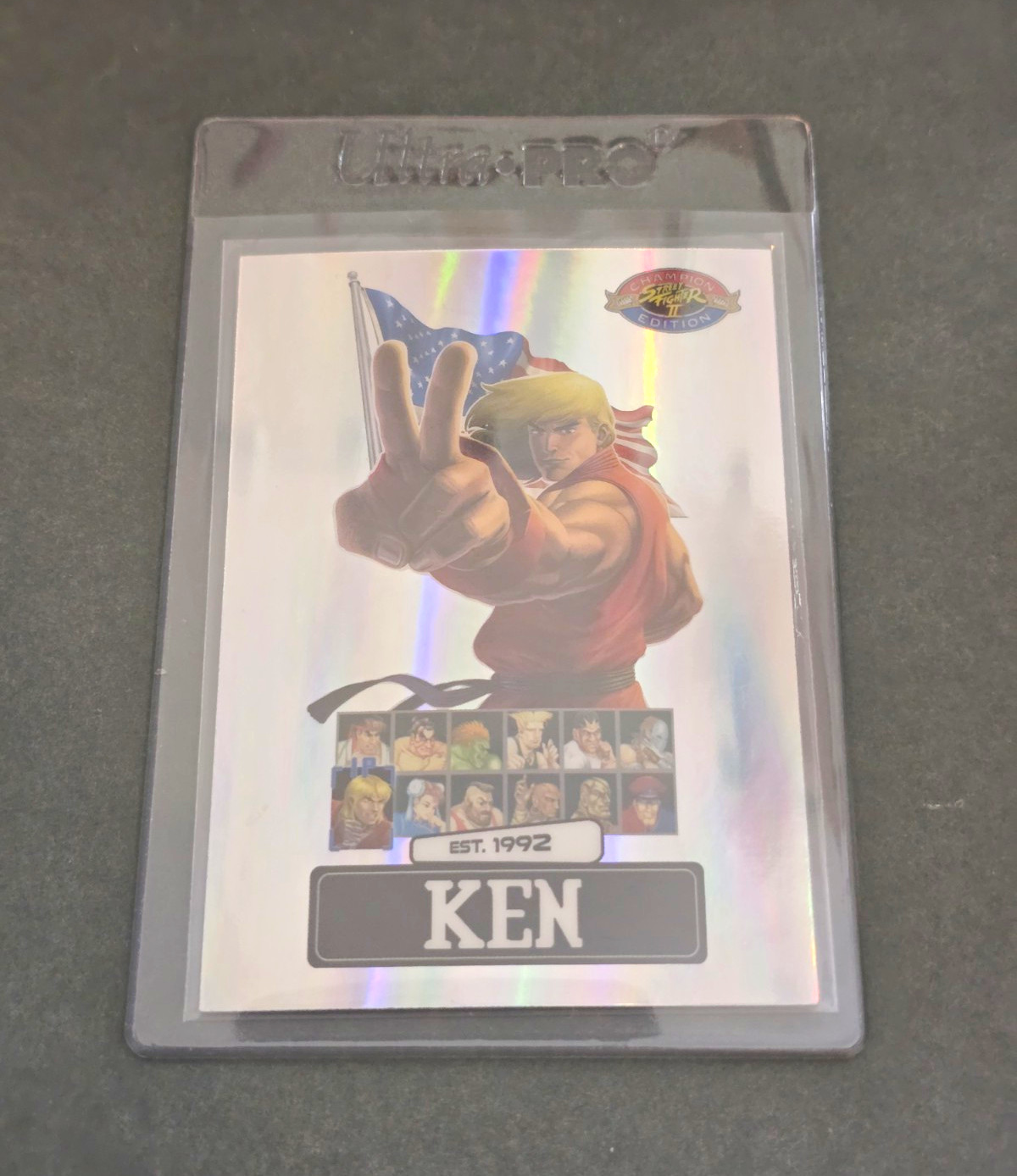 Street Fighter 2: Champion Edition PSA Promo Card Ken Silver PSA-1 NM