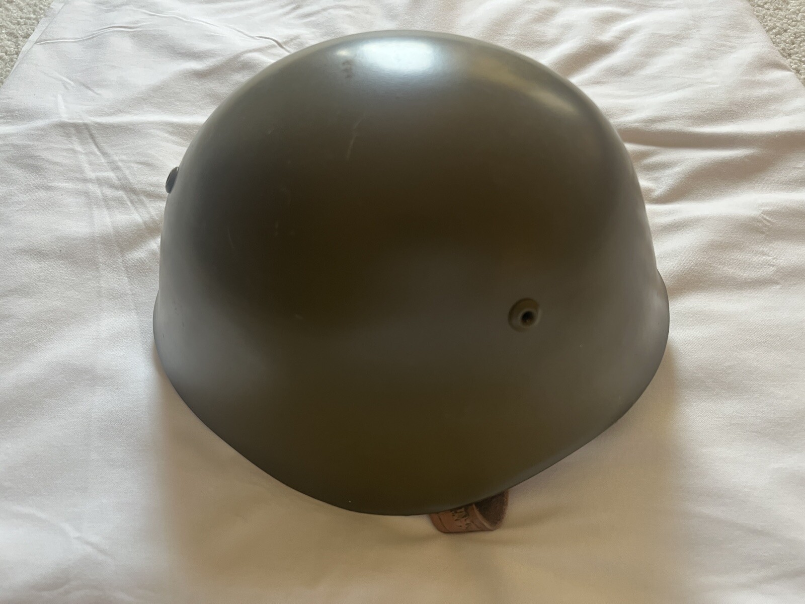 Vintage Bulgarian Military Pot Helmet BRAND NEW with straps and lining Vintage Bulgarian Military Pot Helmet BRAND NEW with straps and lining