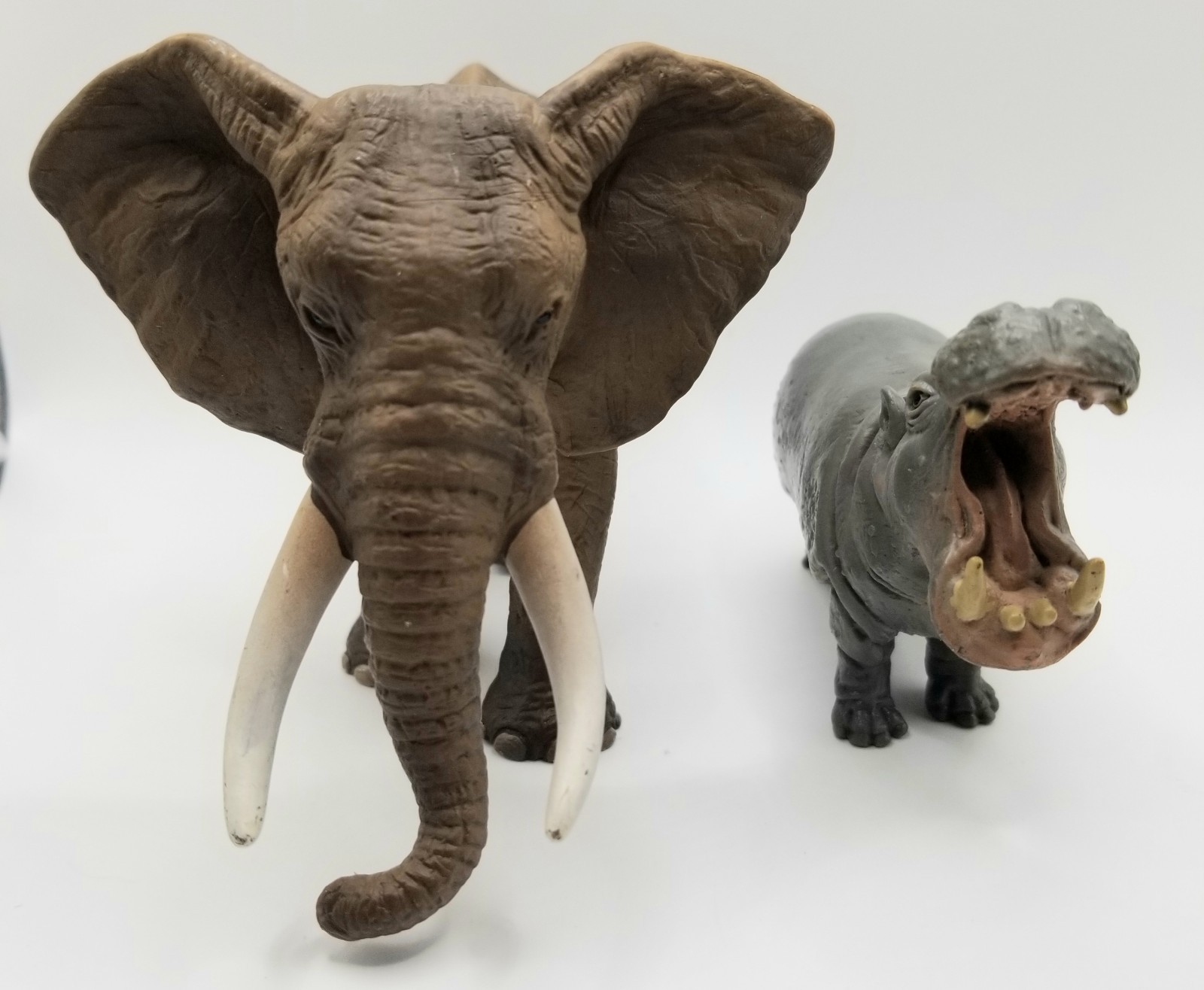 Vintage Shleich Safari Animals Elephant Hippo Collectible Figurine Lot 1996 2004