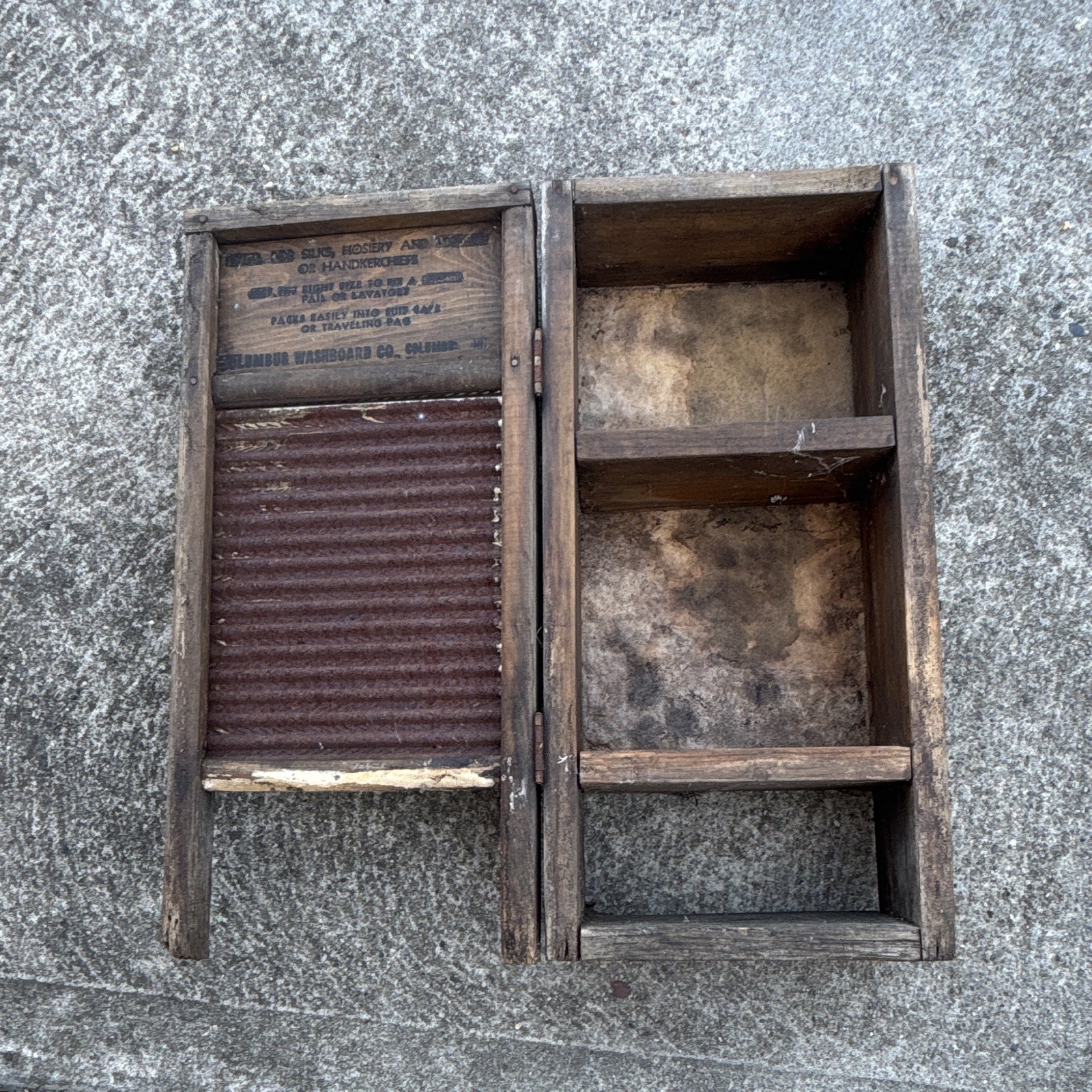 Antique Dubl Handi Washboard Cabinet / Wall Shelf