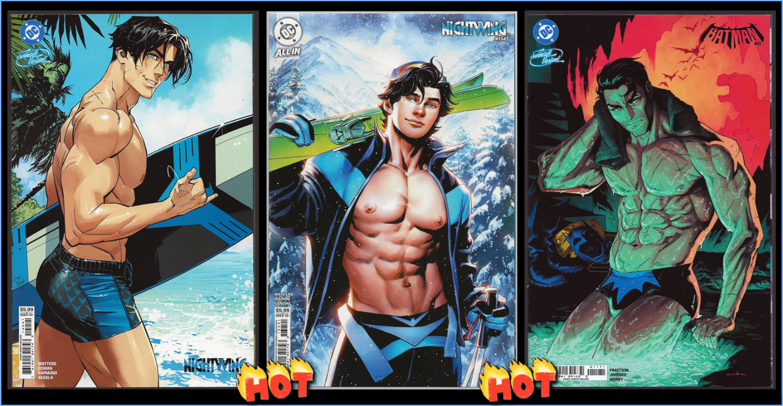 BATMAN #11 NIGHTWING #134 140 MOORE MORA SWEATER SWIMSUIT VARIANT LOT DC NM HOT