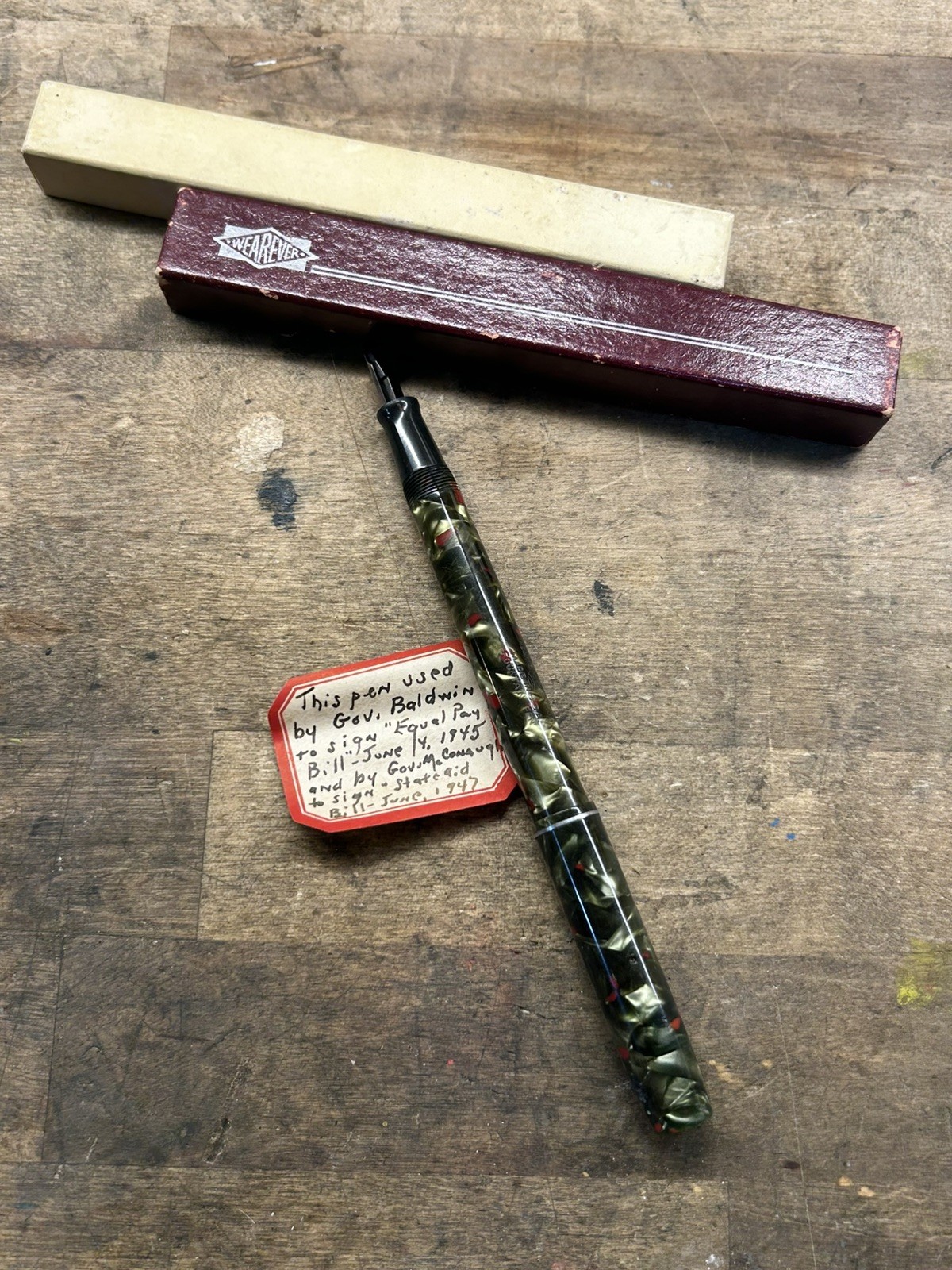 WATERMAN #3 IDEAL Fountain Pen used by Gov. Baldwin to sign equal pay bill WATERMAN #3 IDEAL Fountain Pen used by Gov. Baldwin to sign equal pay bill