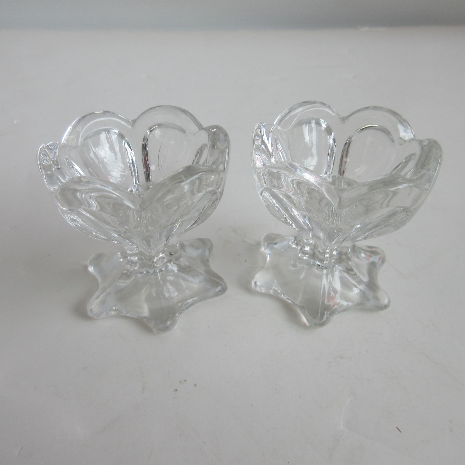 EAPG Fostoria Lucerne #1515 Set Of 2 Open Salt Cellar With Star Foot