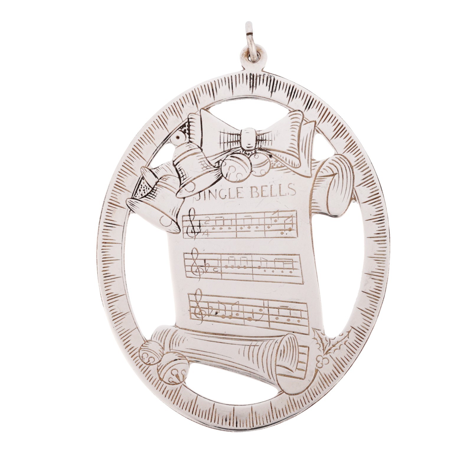 Lunt 1976 Sterling Silver Christmas Ornament Music Jingle Bell 925 Holiday Vtg