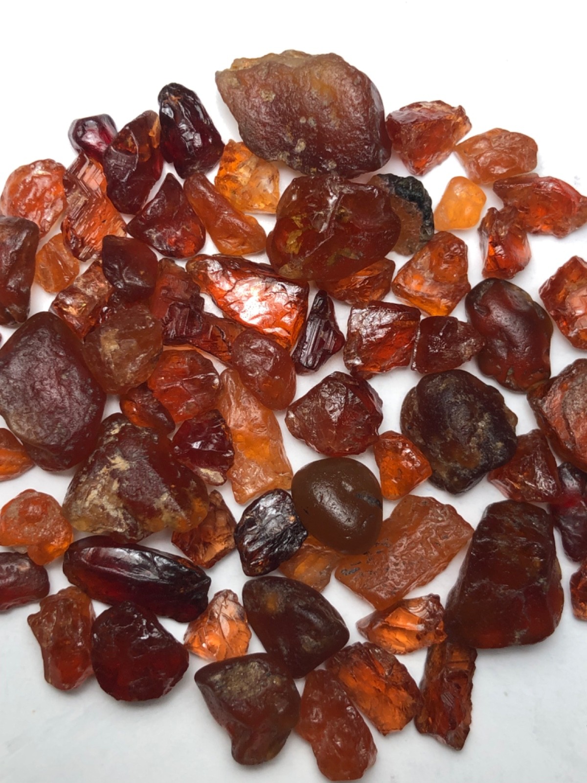 141 CT Hessonite Garnet Orange Colour Rough Lot Facet Grade Best for Cutting