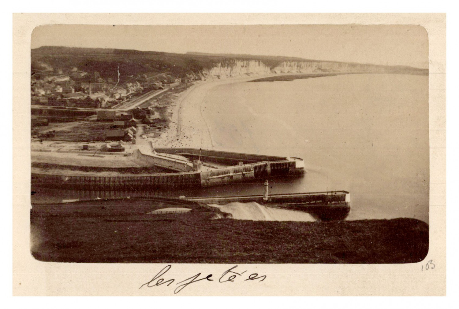 France, Dieppe, Les Jetées, vintage print, ca.1870 France, Dieppe, Les Jetées, France, Dieppe, Les Jetées, vintage print, ca.1870 France, Dieppe, Les Jetées,