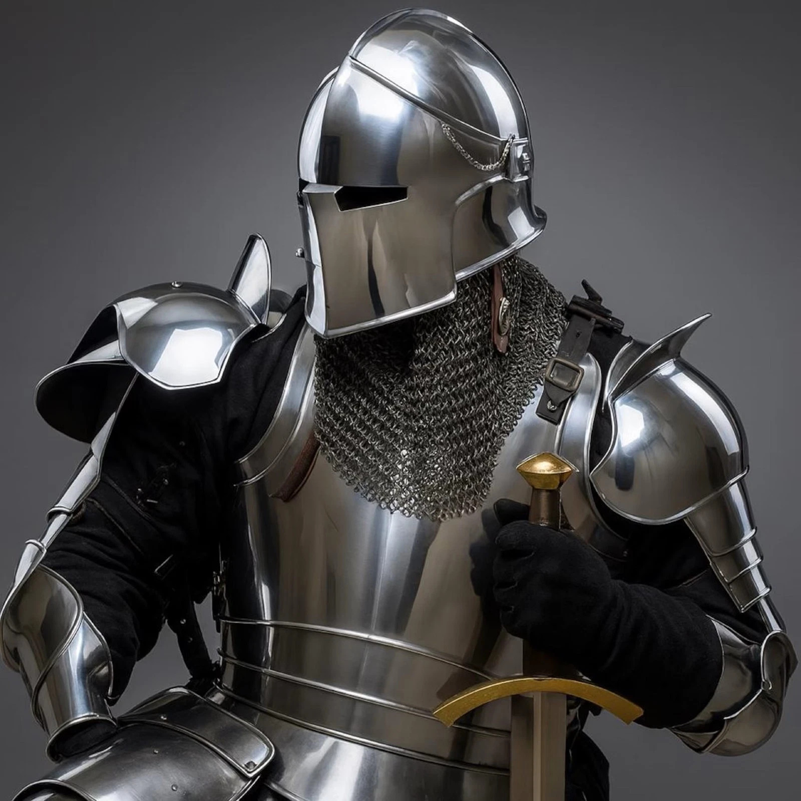 Barbuta Knight Armor Full Set 18 Gauge Steel Medieval Cosplay / Reenactment Suit