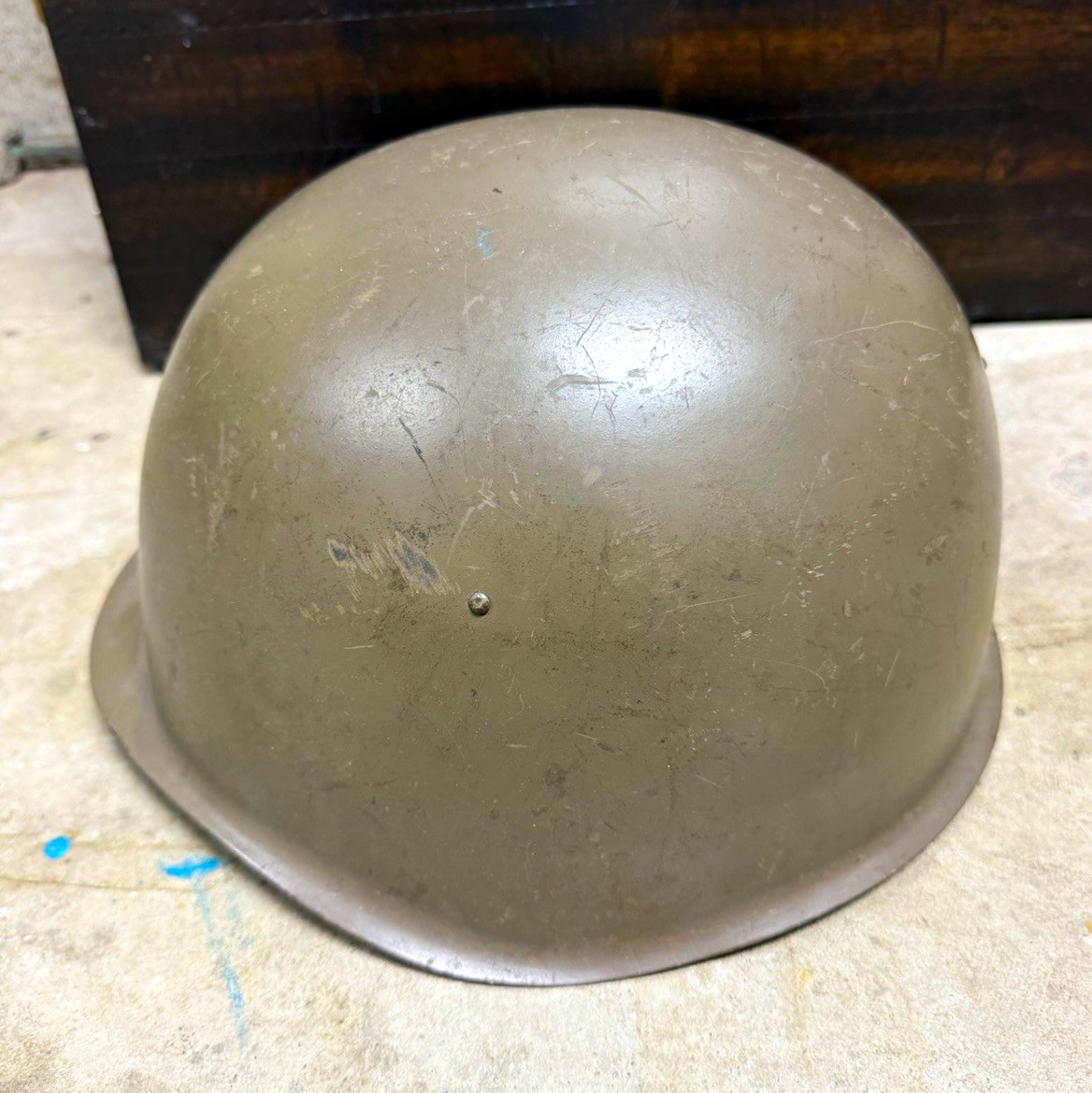 WWII US M1 Steel Helmet Pot w/ Liner & Chin Strap, Original Militaria WWII US M1 Steel Helmet Pot w/ Liner & Chin Strap, Original Militaria