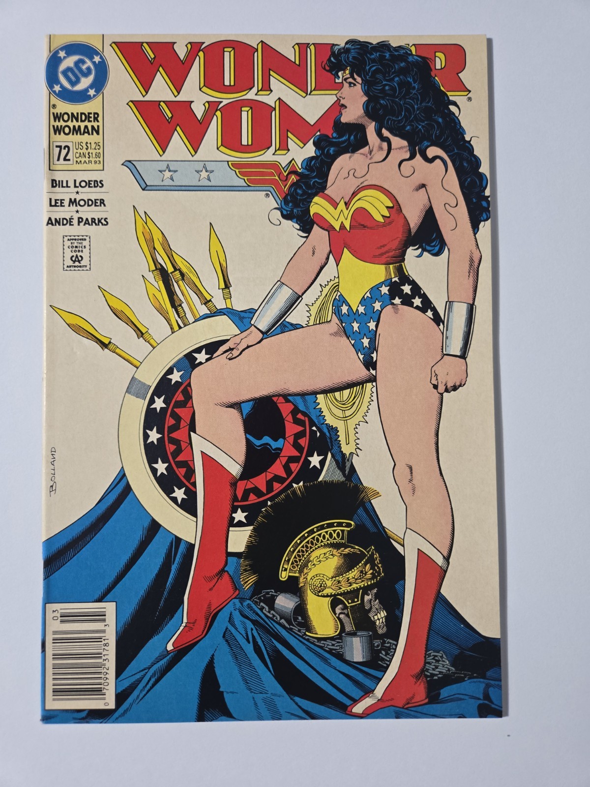 Wonder Woman #72 DC Comics 1993 Brian Bolland Cover Bill Loebs Newsstand
