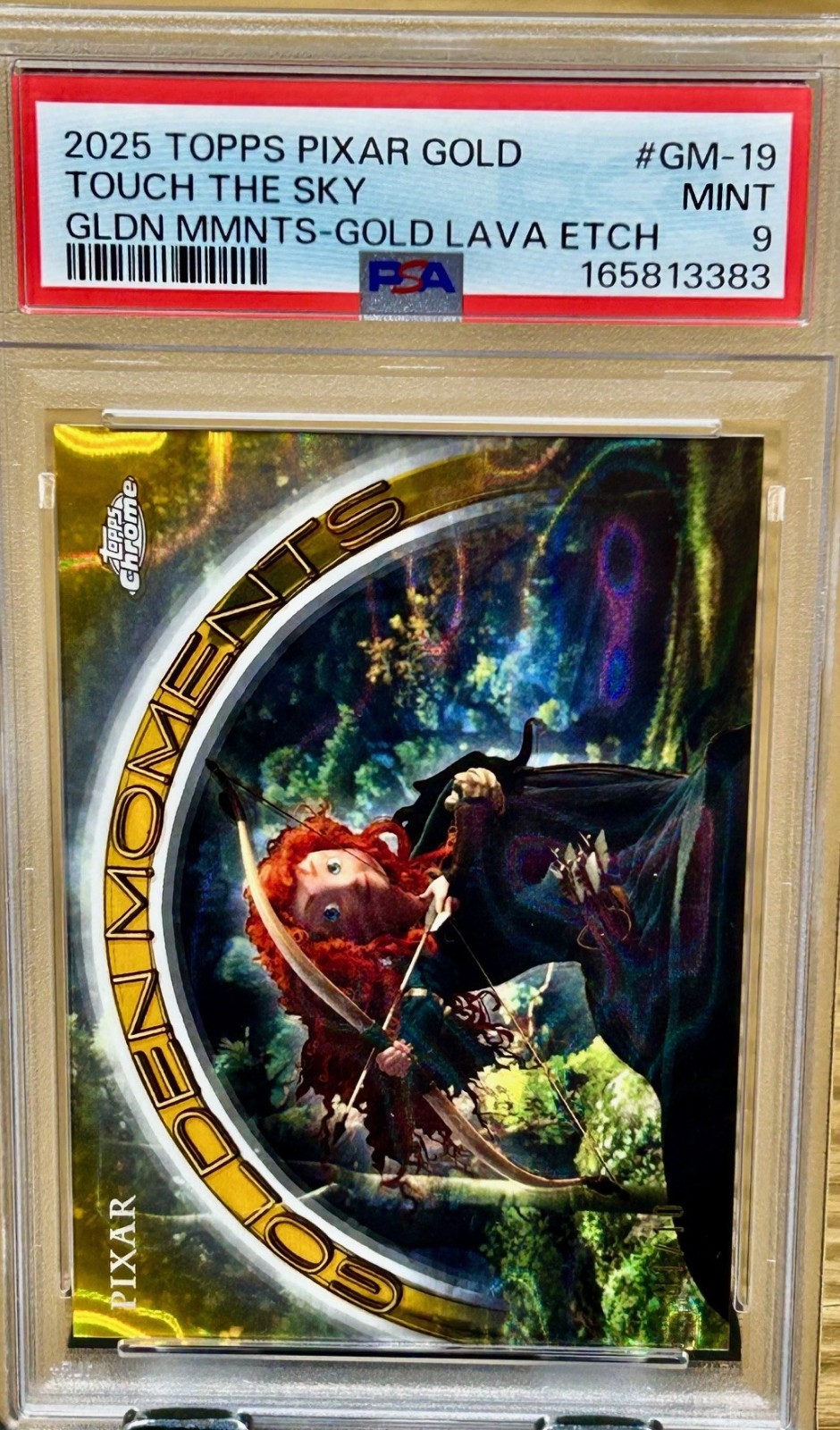 2025 Topps Pixar Gold Touch The Sky Gold Lava Merida Brave 01/10 Alpha PSA 9 2025 Topps Pixar Gold Touch The Sky Gold Lava Merida Brave 01/10 Alpha PSA 9