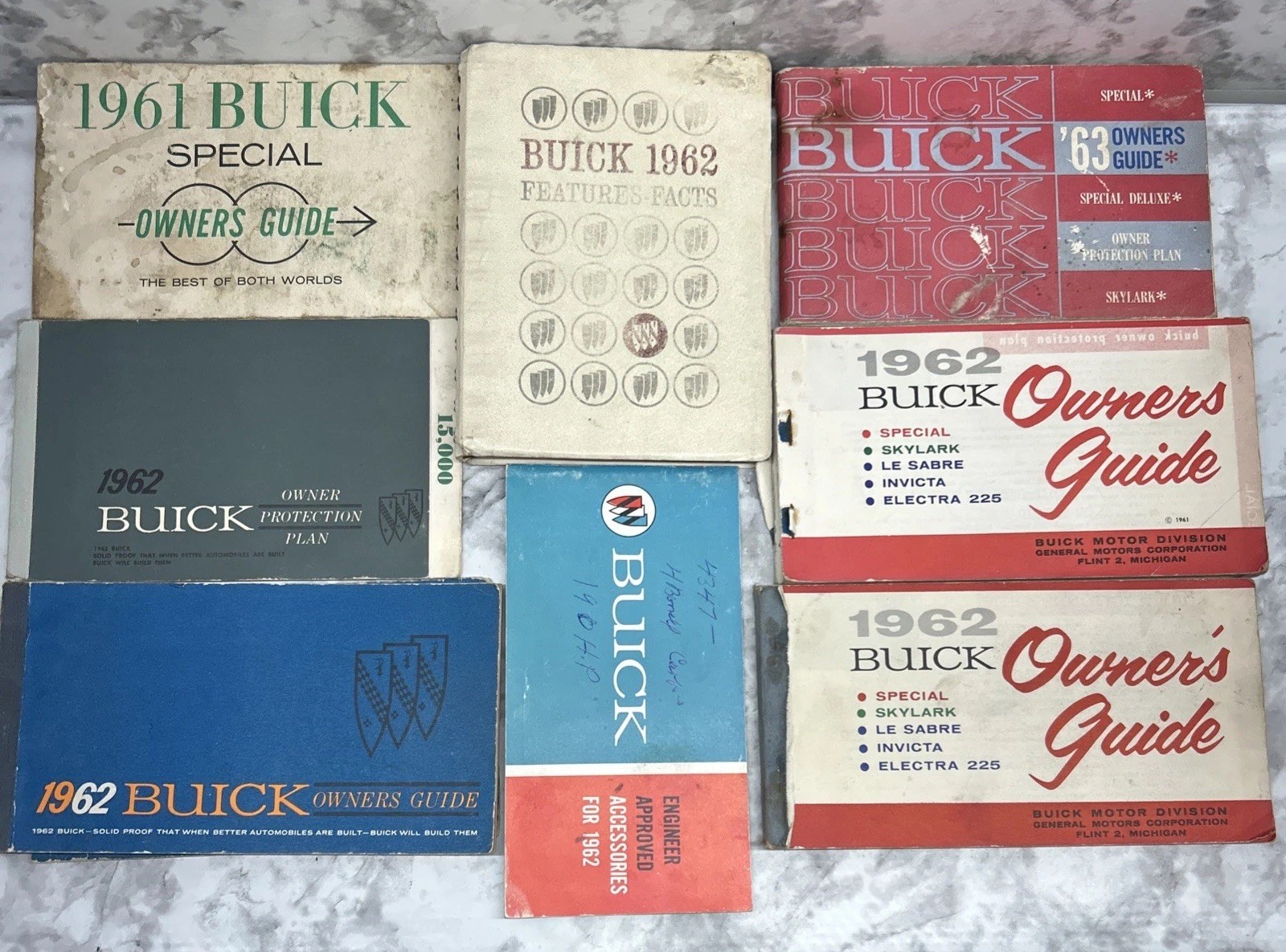 Buick Owners Manual Lot 1961 1962 1963 8 Original GM Dealer Books