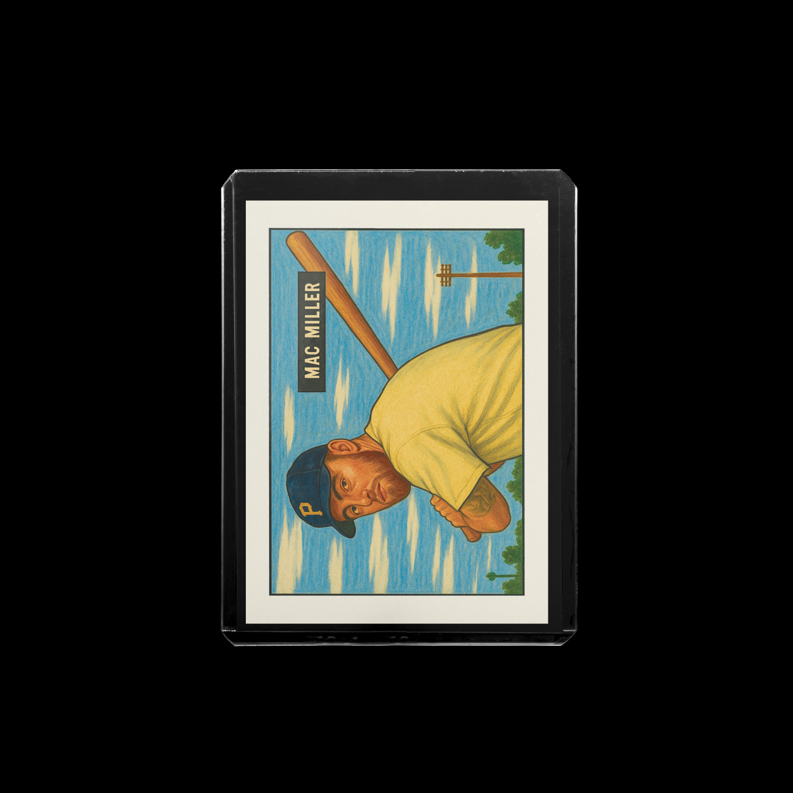 Mac Miller Custom Trading Card 1951 Mickey Mantle Style Vintage Hip Hop Fan Art Mac Miller Custom Trading Card 1951 Mickey Mantle Style Vintage Hip Hop Fan Art