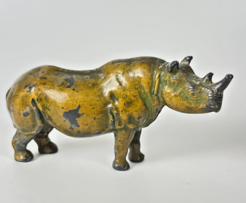Vintage SRG Sell Right Giftware Rhinoceros Rhino 1940s Bronzed Lead 6