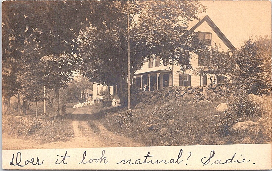 RPPC Bryant Pond ME View of Roadside Boarding House 1908 RPPC Bryant Pond ME View of Roadside Boarding House 1908