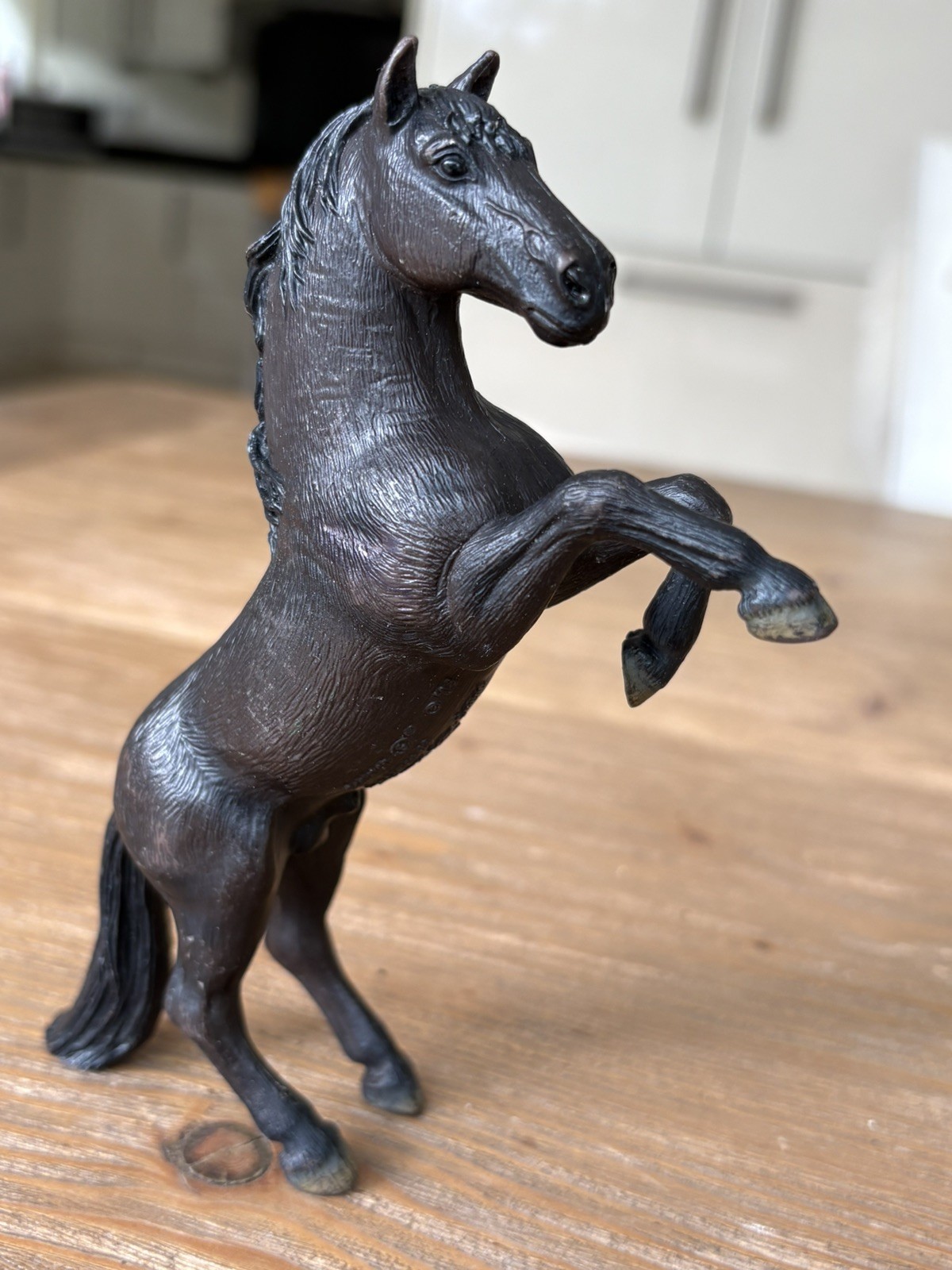 Schleich 2006 Rearing Black Mustang Horse Stallion Figure 13624 Retired VGC Schleich 2006 Rearing Black Mustang Horse Stallion Figure 13624 Retired VGC