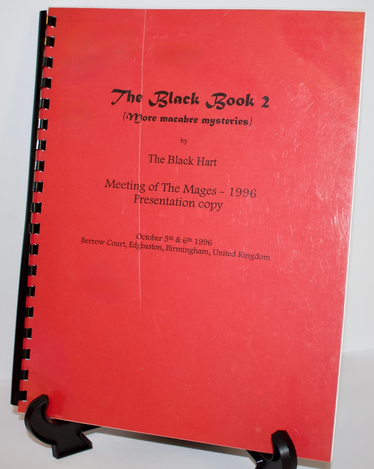 THE BLACK BOOK 2 - MORE MACABRE MYSTERIES - MEETING OF THE MAGES 1996 MAGIC BOOK