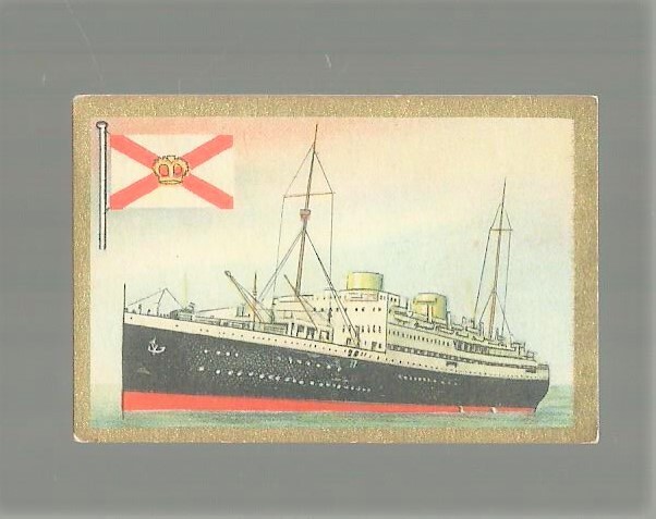 1933 GARBATY SHIP PICTURES  #38  PASSENGER MOTOR SHIP ASTURIAS    EX/MT+  SABA