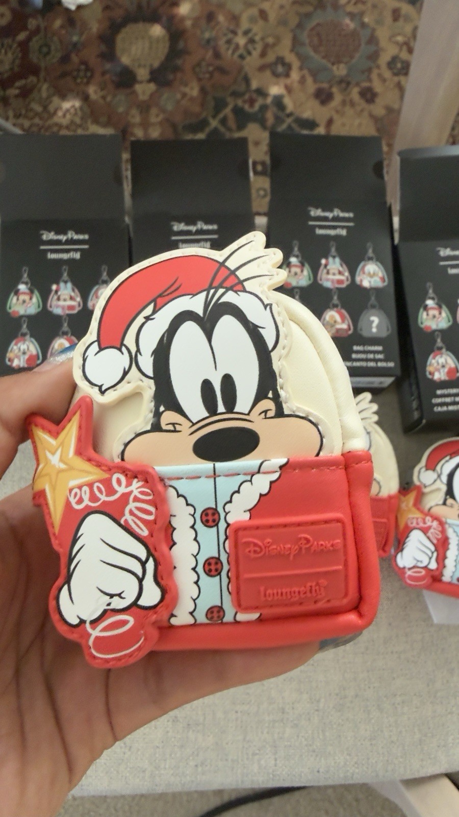 New 2026- Holiday Loungefly Disney Mystery Box Bag Charm Keychain - Goofy