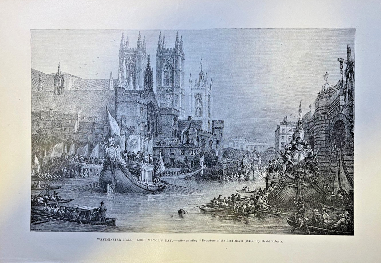 1885 Vintage Magazine Illustration England Westminster Hall On Lord Mayor\'s Day