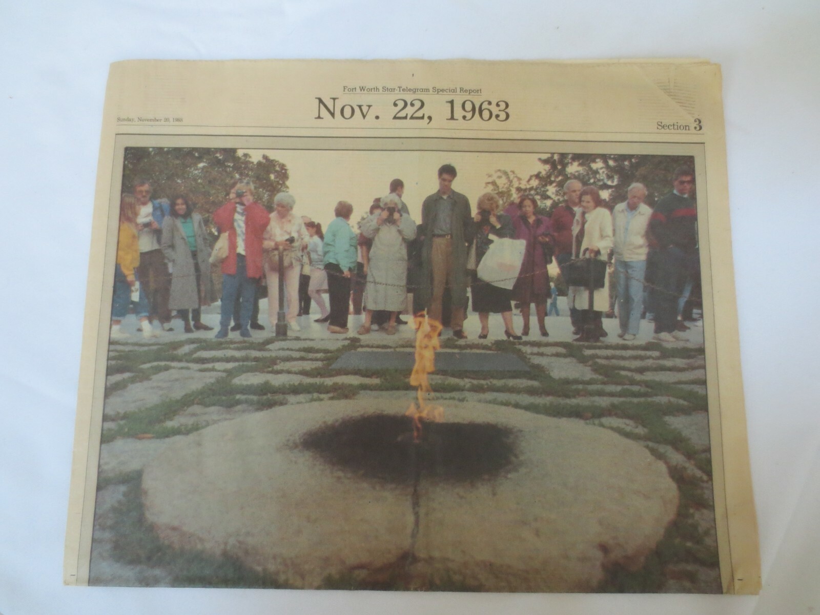 Fort Worth Star Telegram Special Nov 22, 1963 night before Kennedy Death 1988 Fort Worth Star Telegram Special Nov 22, 1963 night before Kennedy Death 1988