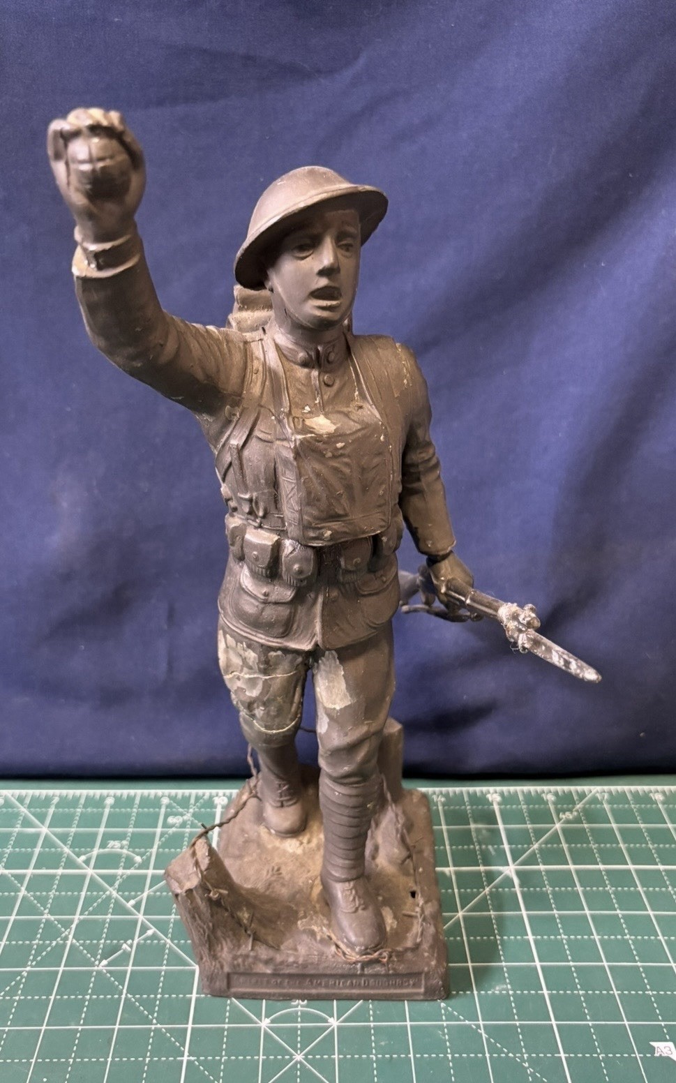 Post WW1 Rare US Doughboy Statue 