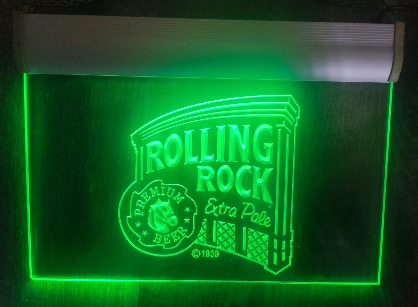 Vintage Rolling Rock Beer Light Up Lucite Sign 9 Vintage Rolling Rock Beer Light Up Lucite Sign 9