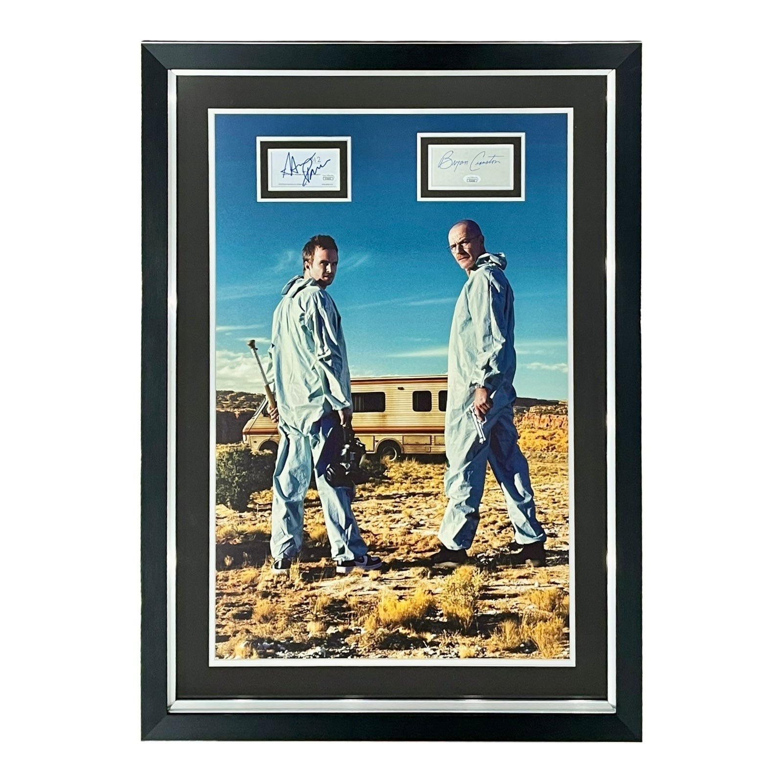 Breaking Bad Full-Size TV Poster Deluxe Framed with Bryan Cranston and Aaron Pau Breaking Bad Full-Size TV Poster Deluxe Framed with Bryan Cranston and Aaron Pau
