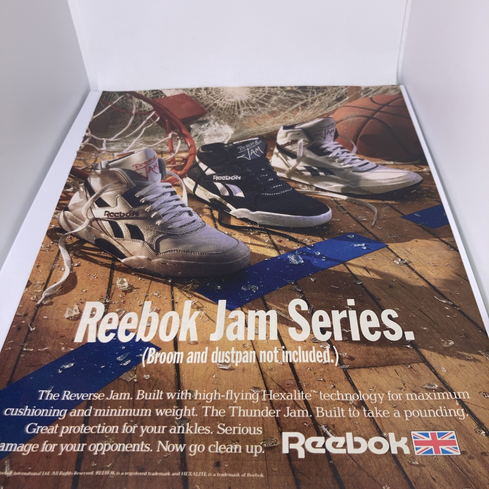 Reebok Jam Series Sneaker VTG Print Ad 1990’s 8”X11” The Reverse Jam VCG EP10