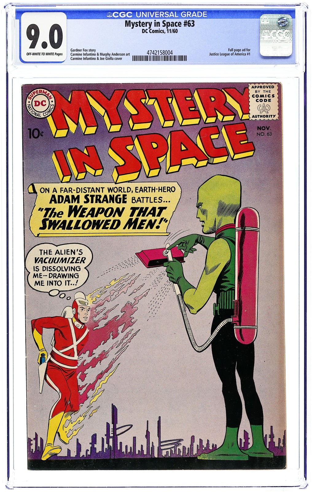 Mystery in Space #63 CGC 9.0 1960 4742158004