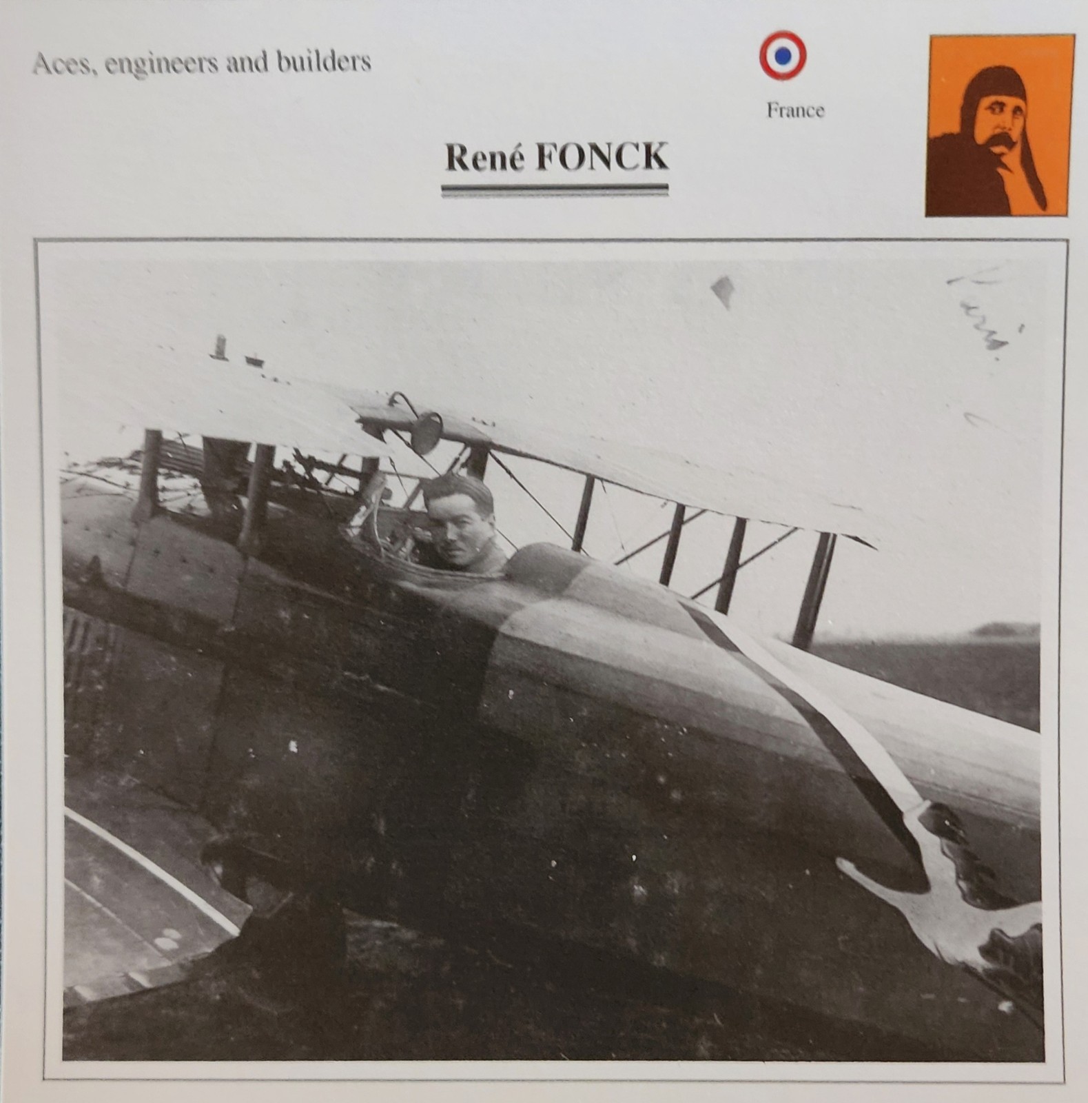 Rene Picture Original Aircraft Vintage Details Info Collector Card   