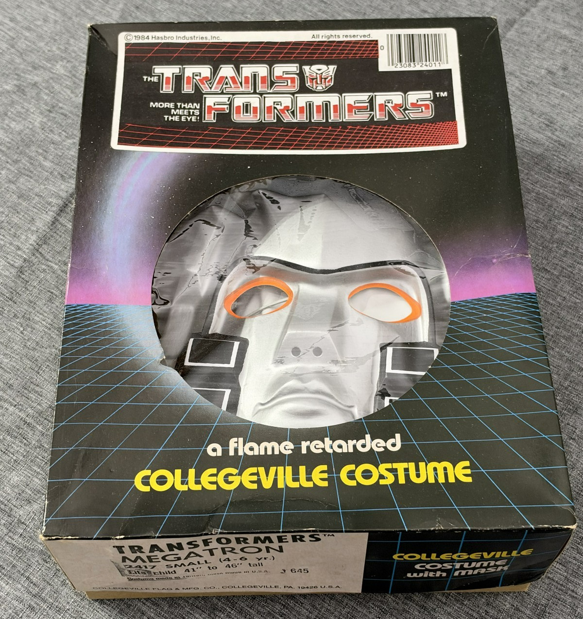 Vintage 1984 Collegeville Transformers Megatron Halloween Costume with Box CIB Vintage 1984 Collegeville Transformers Megatron Halloween Costume with Box CIB