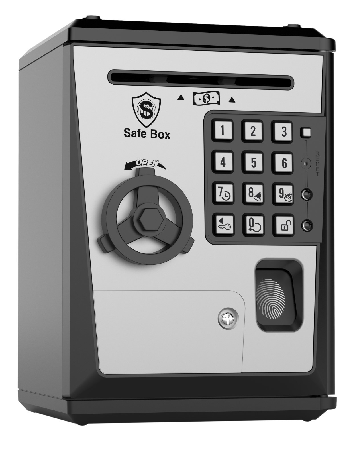 Toy Piggy Bank Safe Box Fingerprint ATM Bank Savings Bank Toy Piggy Bank Safe Box Fingerprint ATM Bank Savings Bank