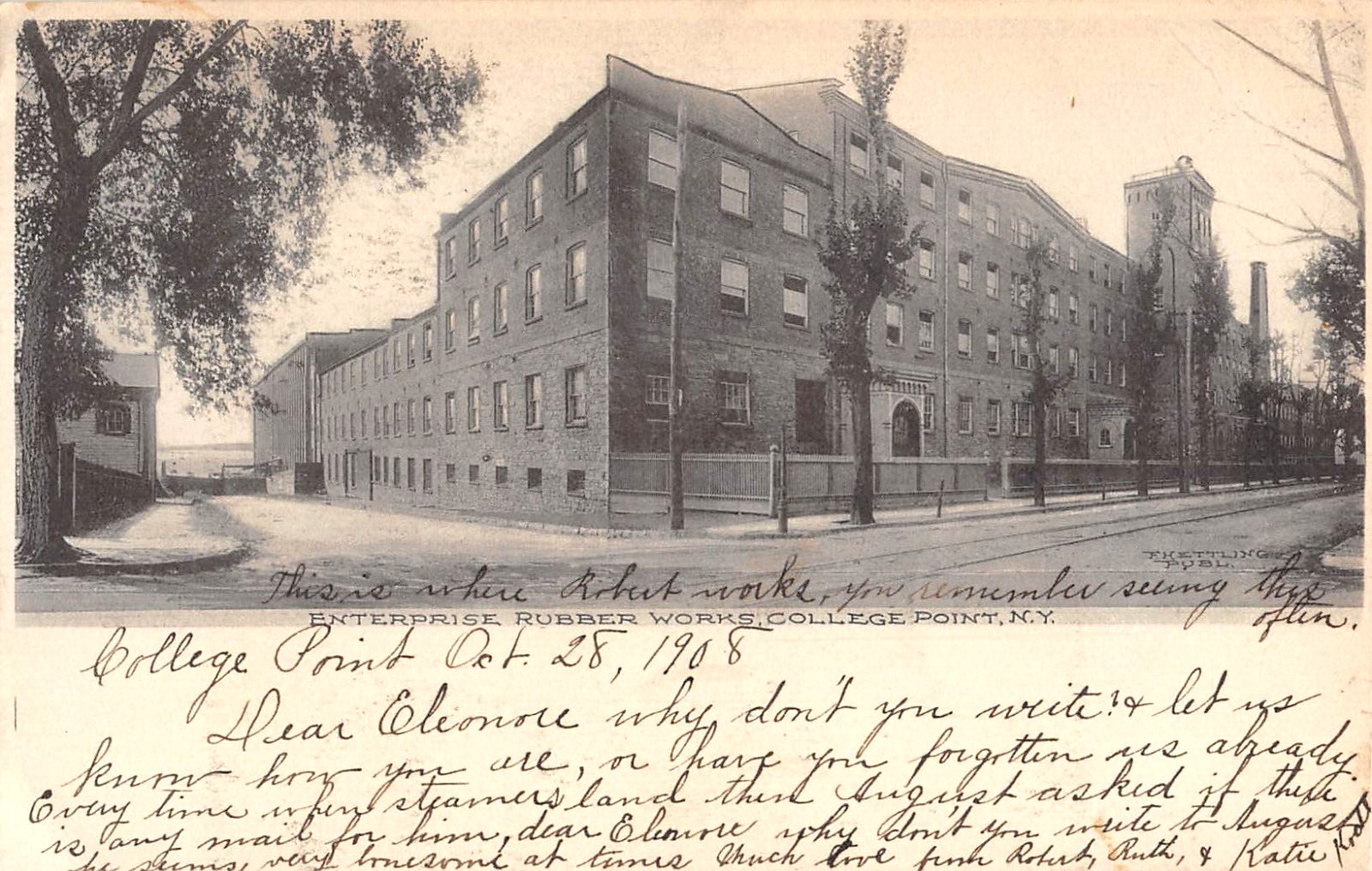 c.1905 Enterprise Rubber Works College Point NY Queens