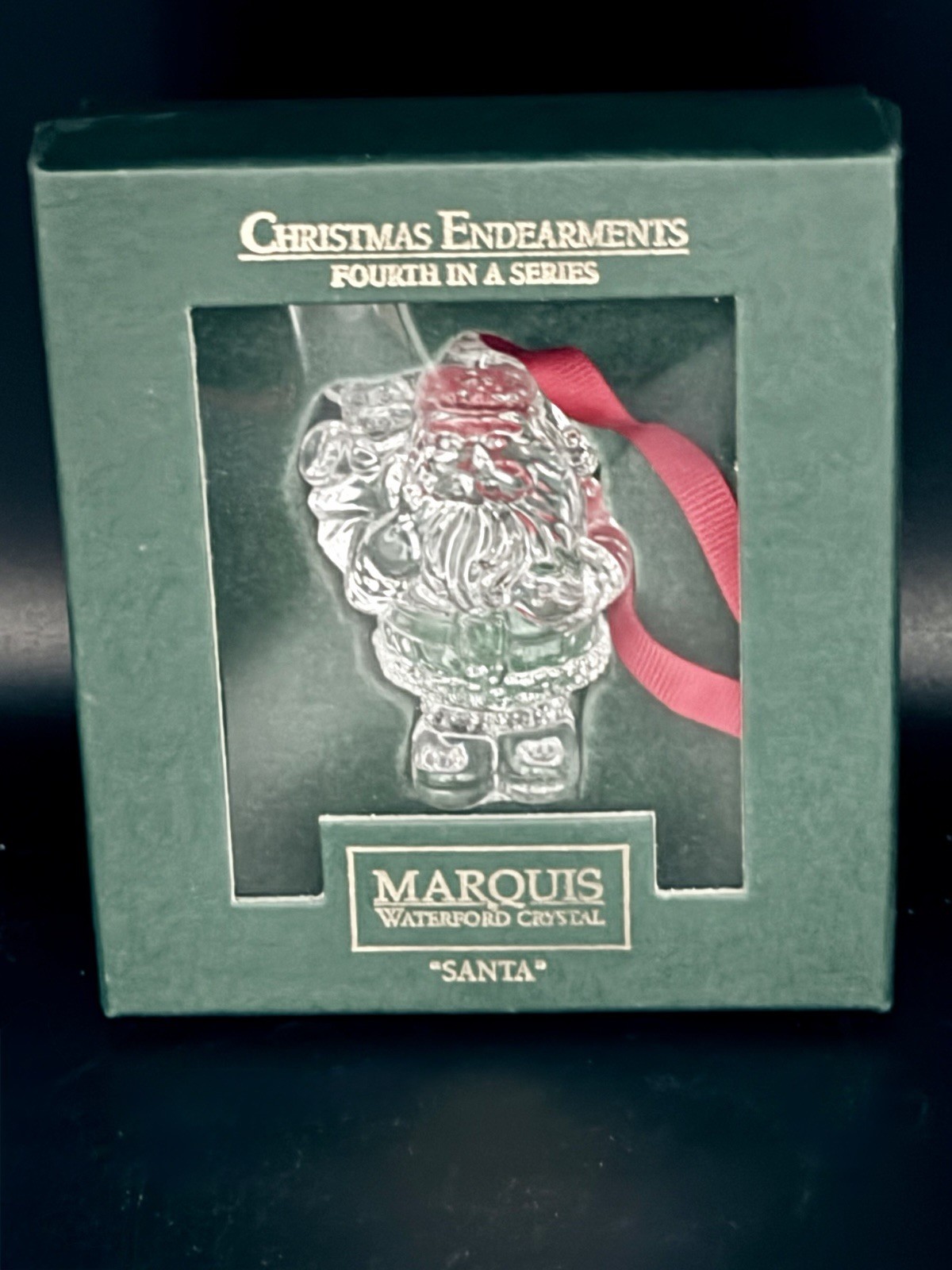 Vtg MARQUIS WATERFORD 1997 SANTA Ornament #4 Christmas Endearments Series