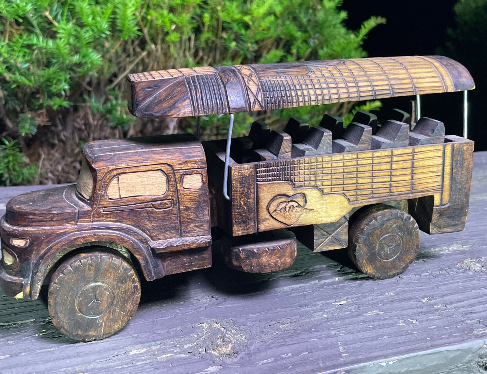 Vintage Hand Crafted Land Of Kilimanjaro All Wood Truck Man Cave Decor Vintage Hand Crafted Land Of Kilimanjaro All Wood Truck Man Cave Decor