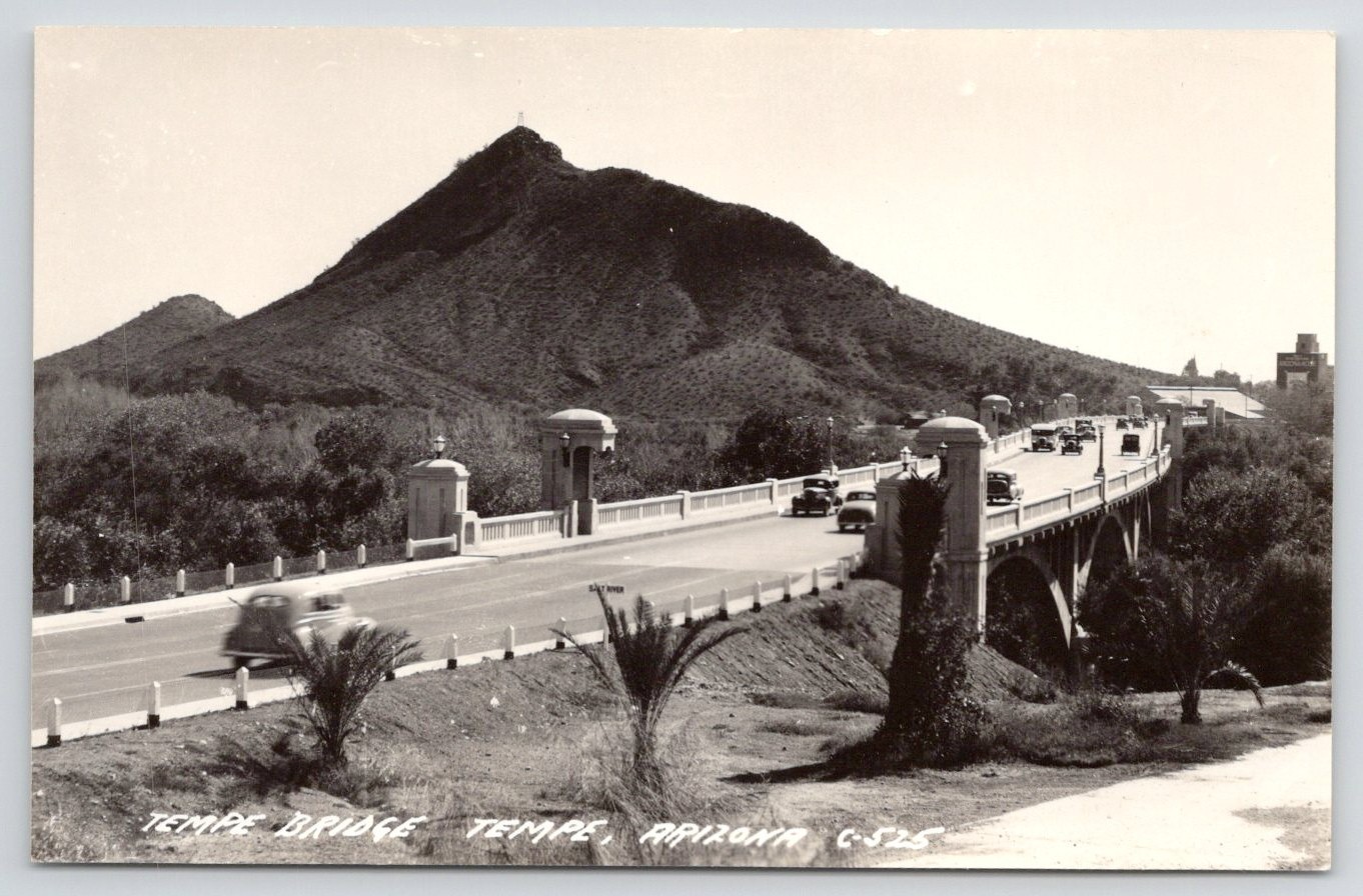 Tempe AZ  Mill Avenue Bridge Highway 80 RPPC