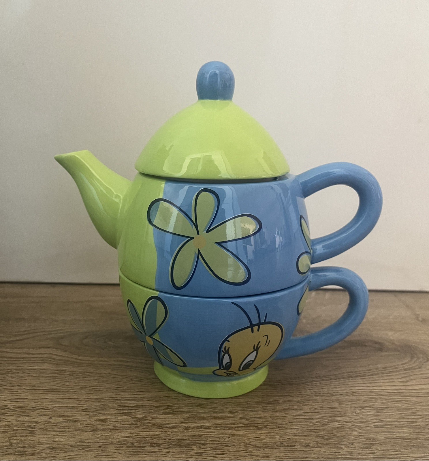 VTG 90'S Warner Bros STUDIO STORE Tweety’s Tea For One Teapot Set - New in Box