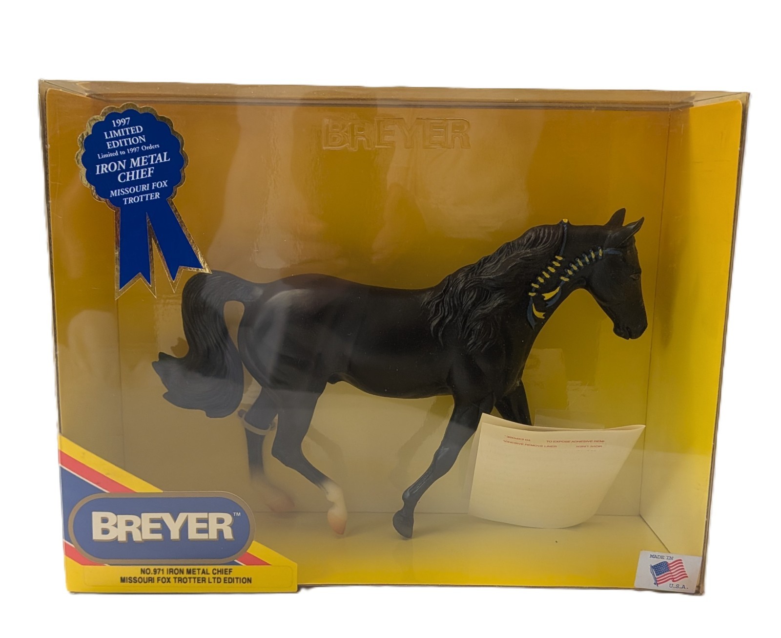 Breyer #971 Iron Metal Chief Missouri Fox Trotter Limited Edition Made in USA