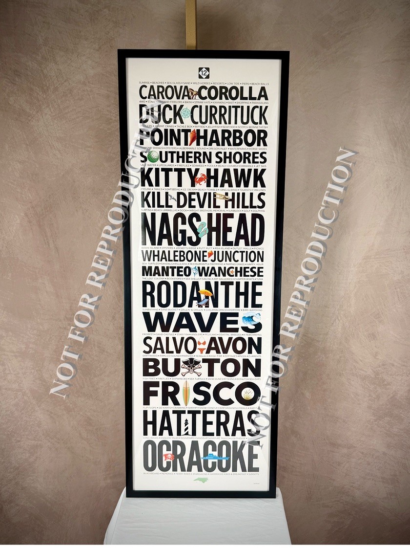 OBX Outer Banks Poster 13.5” x 40” - Awesome North Carolina Beach Themed - RARE OBX Outer Banks Poster 13.5” x 40” - Awesome North Carolina Beach Themed - RARE