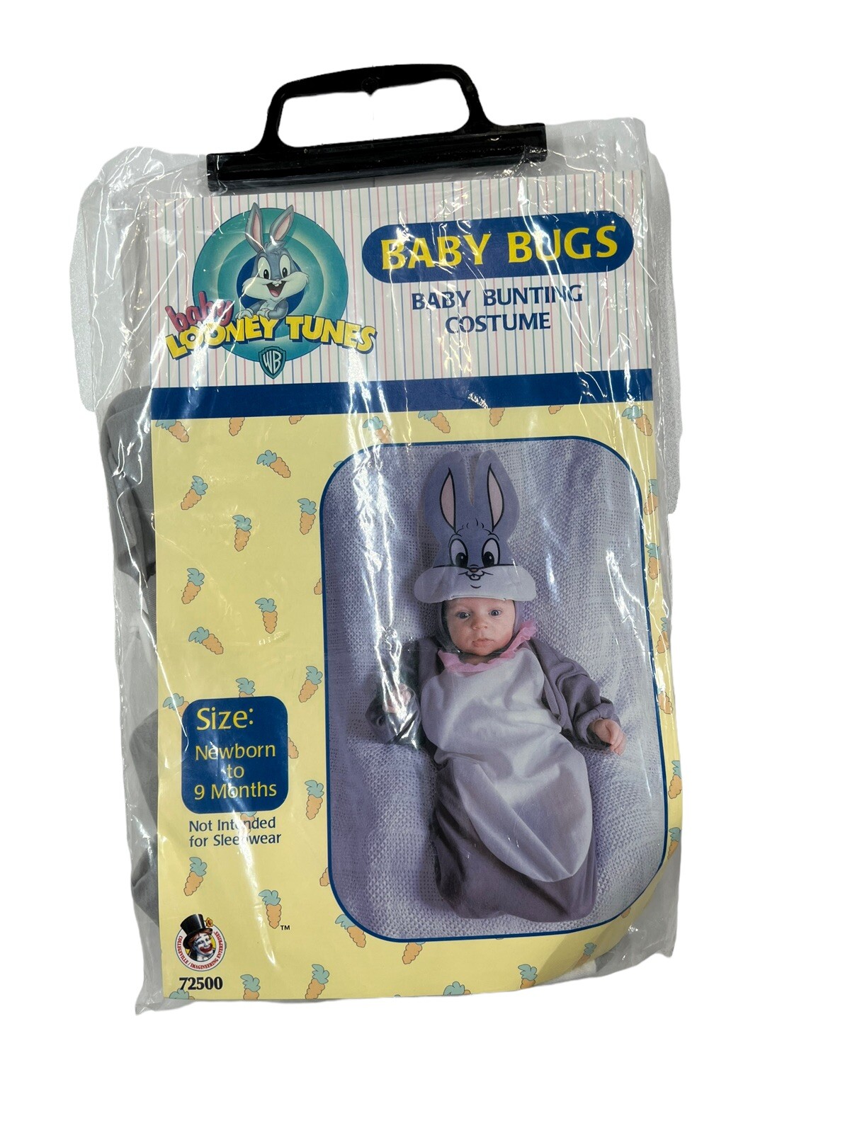 Vtg NOS Warner Bros 1997 Baby Bugs Looney Tunes Newborn - 9 Months Costume